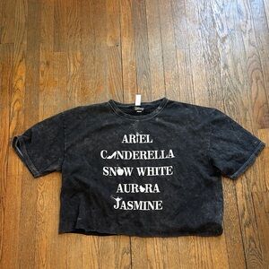 Disney Black Tee with Princess Names Box Lunch XXL NWOT